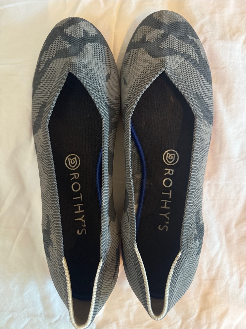 Rothy's Gray Knit Slip-On Ballet Flats